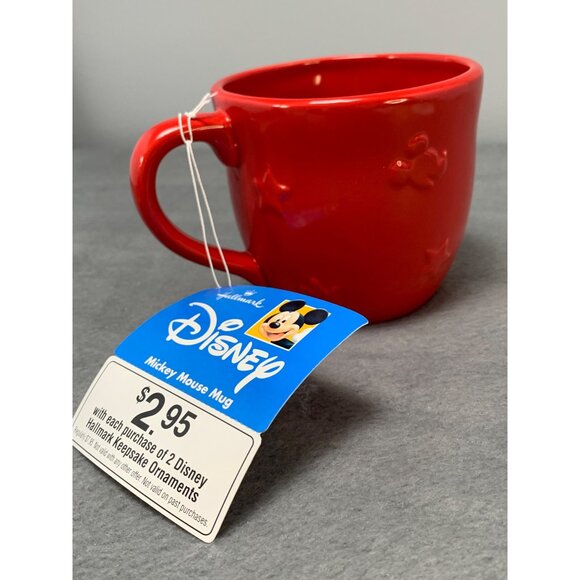 Disney Hallmark Mickey & Minnie Mouse Red Ceramic Mug Dishwasher & Microwave Saf - Picture 2 of 9